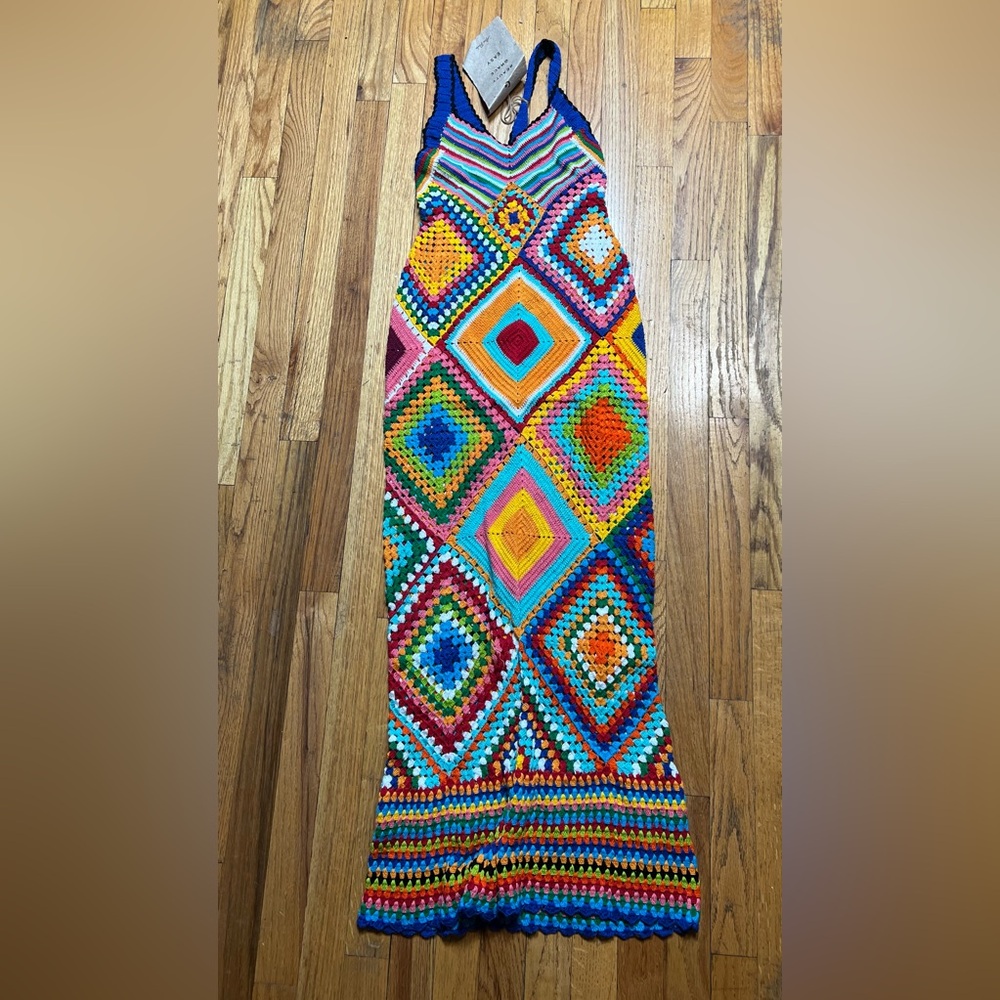 Alix Pinho Crochet Patchwork Skirt - Picture 2 of 6